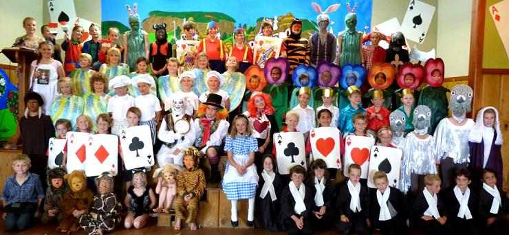 Large Cast Play Script for Schools and Kids!  Alice in Wonderland!