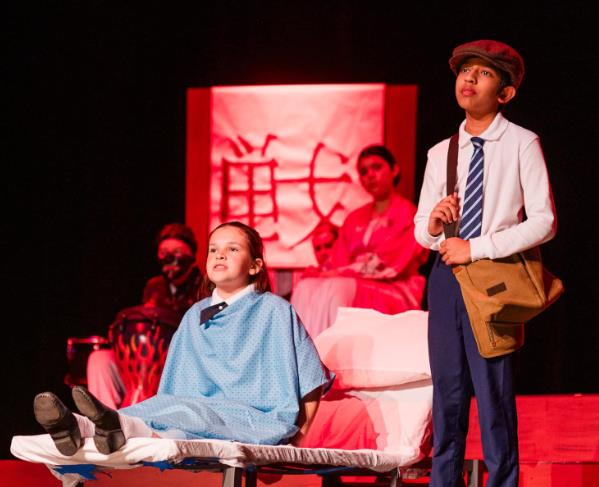 Sadako and Kenji in A Thousand Cranes play