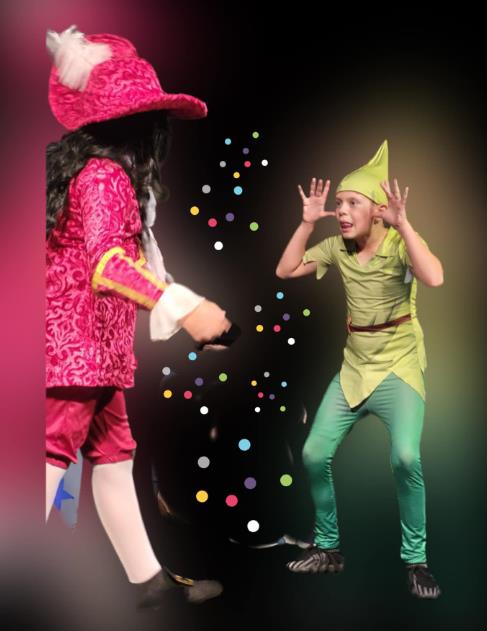 Peter Pan and Captain Hook in Peter Pan Play