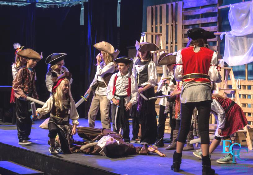 Kids rehearse classic Treasure Island 