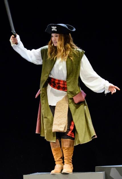 Female Student plays pirate