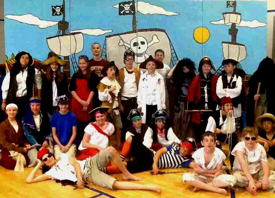 Great for large cast of kids!  Treasure Island!