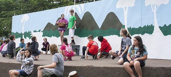 The Jungle Book cast rehearsing