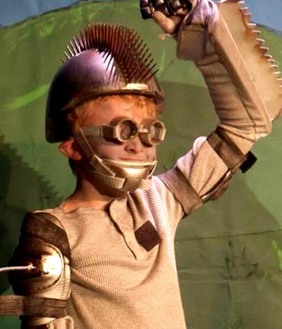 Creative scripts give kids lots of ideas!  Here the Tin Man has a most unusual take on the costume!